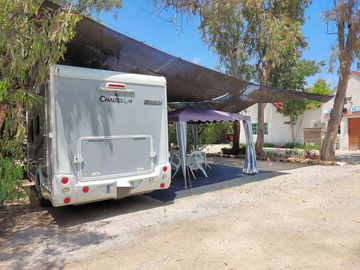Shaded touring/motorhome pitch