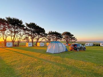 Pitch at sunrise