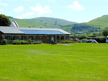 Main building and camping area
