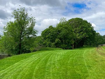 Grass cut ready for our campers today