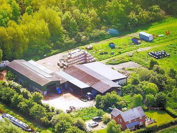 Areal view of the site