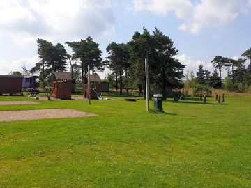 Huts and playground