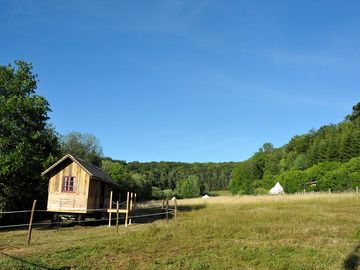 Gypsy caravan in peaceful surroundings