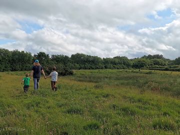 Walking around the 64 acre site