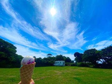 Ice cream and camping