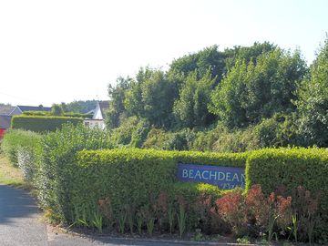 At the front entrance