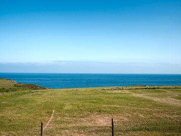 Field view looking out to sea