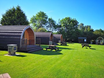 Ensuite lodge pods on the glampsite
