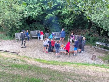 Campfire and barbecue area