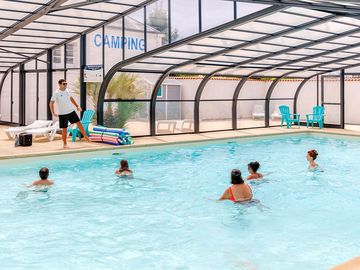 Classes in the heated pool