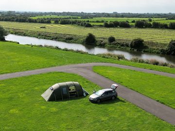 Riverside camping pitches