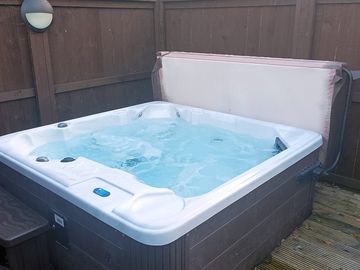 All pods have their own private hot tub