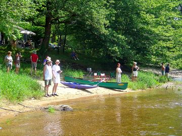 Right by the river with canoe and kayak rental