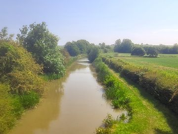 View of the canal towpath from elkington bridge