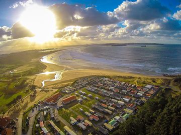 Aerial view of the beach