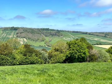 View across valley at campsite