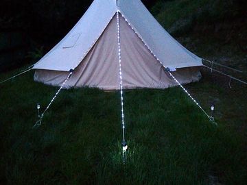 Bell tent at night (added by manager 17 jul 2022)