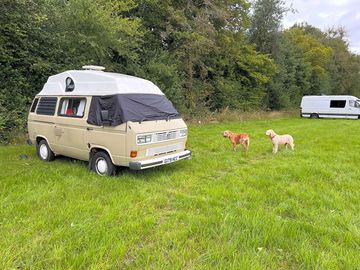 Caravan and touring pitch