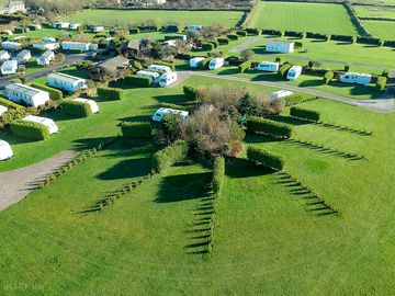 Aerial view of the large pitches