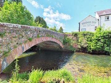 Pop over to the bridge inn, just across from the campsite