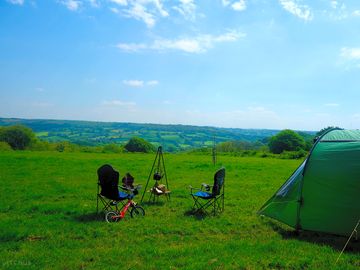 View from camping field over hartridge common