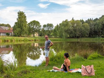 Pond adjoining the campsite, convenient for fishing
