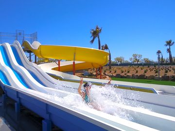 Pool with waterslides