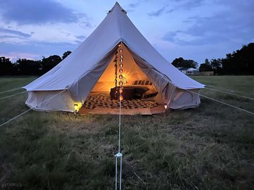 A bell tent at dusk (added by manager 27 jun 2023)