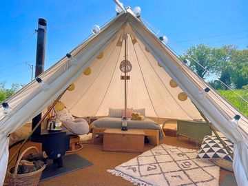 The bell tent interior (added by manager 19 jul 2023)