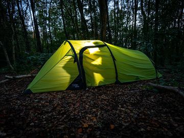 Tent in the woodland