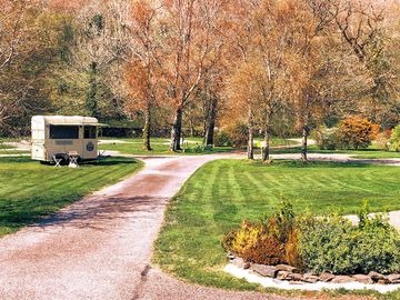 View towards reception at site entrance