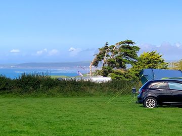 The view across to saunton sands from the non-electric field