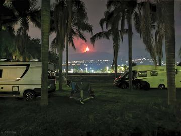 View of erupting etna