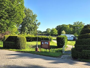 View from the shower block