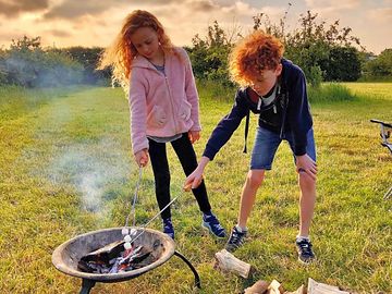 Firepits available for hire. logs & kindling are sold onsite