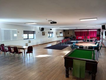 Darts, skittles and pool table