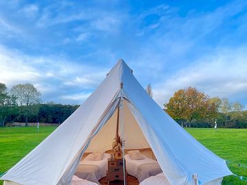 Bell tent on our electric field.