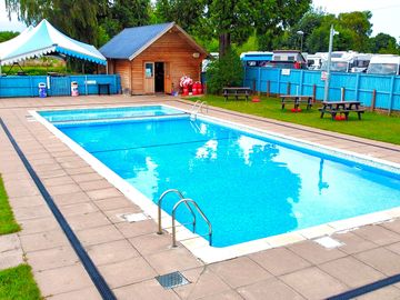 Swimming pool, open for booked sessions. from the end of may until the start of september.