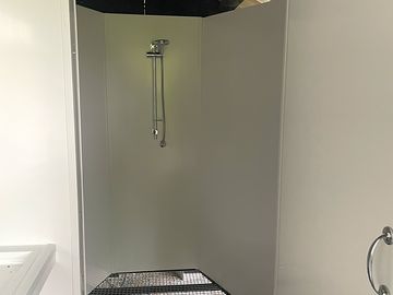 The trailer shower