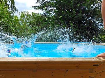 Outdoor pool for apartment guests
