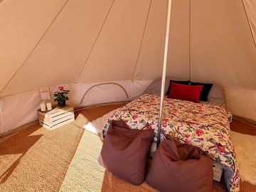 Bell tent interior (added by manager 01 aug 2022)