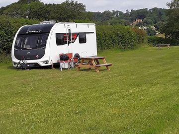 Picnic tables on the pitches