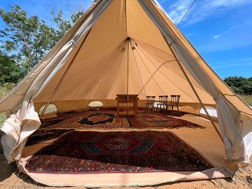 Bell tent interior (added by manager 19 aug 2022)