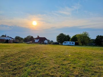 Campsite and caravan area towards the entrance