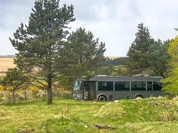 The shuttle bus with spectacular views across bodmin moor