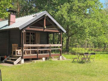 Lodge with sheltered decking