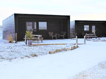 Cabins in the snow