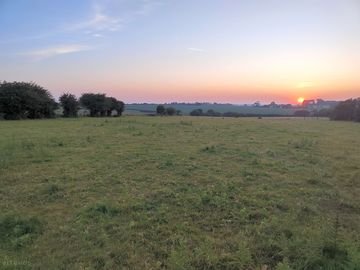 Sunset over the camping fields