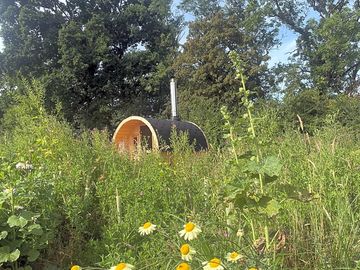 Sauna among the wildflowers