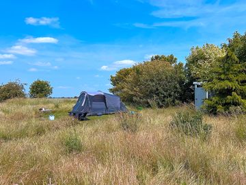 Tent pitch.